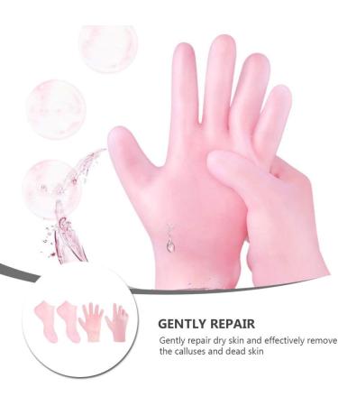 Artibetter 1 Set Moisturizing Gloves& Socks Foot Moisturizer Socks Spa Socks Gloves Set for Dry Skin Cracked Hands and Foot Skin Care (Pink) - Buy Online on GoSupps.com