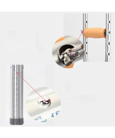 Crutches for Adults Underarm Handicapped Crutches/Canes for Handicapped Persons with Adjustable Length of 103-150 Cm Great for Travel or Work Independence Dubbel -2 - Buy Online on GoSupps.com