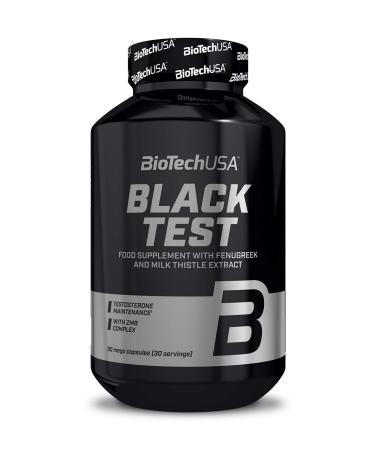 BioTechUSA Black Test Dietary supplement capsules designed for men with arginine amino acid plant extracts vitamins and minerals 90 mega capsules