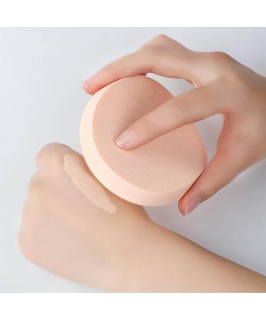 16 Pieces Makeup Sponge Foundation Powder Puff Face Makeup Eye Applicator Wash Cosmetic Round Pads Halloween Cosmetic Tool (Skin Colour) - Buy Online on GoSupps.com