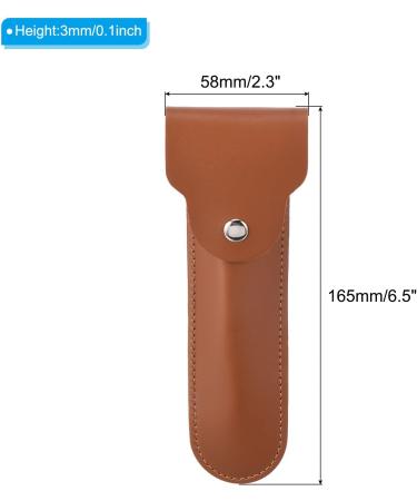 PATIKIL Leather Razor Protective Case 2 Pack | Double Edge Razor Sheath for Travel | Premium Shaving Device Protector in Brown - Buy Online on GoSupps.com