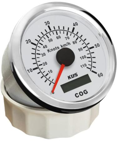 KUS GPS Speedometer Odometer 60 Knots 110 KM/H for Boats & Yachts - 85mm Backlight (White) - Fast International Shipping - Buy Online on GoSupps.com
