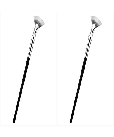 2 Lash Fan Brush - 120 Folded Fan-shaped Brush with Soft Double-layer Bristles | Eyelash Lash Wand Brush for Natural Lifted Effects and Enhanced Lower Lashes No Smearing Clumping 2pc