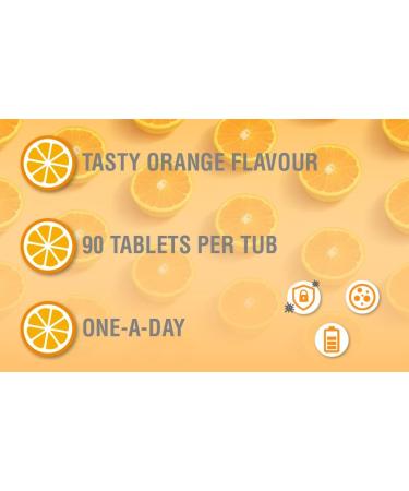 Club Vits Vitamin C 1000mg Chewable Tablets - 90 Count - Supports Immune Health, Fights Colds, Reduces Fatigue - Buy Online on GoSupps.com