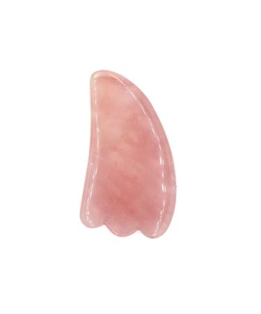 Natural Pink Rose Quartz Stone Guasha Board for SPA Acupuncture Therapy Trigger Point Treatment Jade Stone for Face to Lift Decrease Puffiness and Tighten