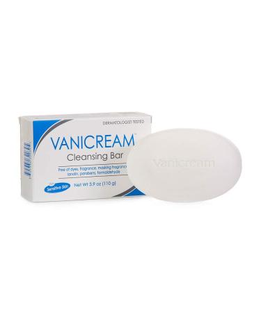 Vanicream Cleansing Bar for sensitive skin - gently cleanses and moisturizes - fragrance free preservative free - 3.9 ounce