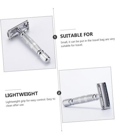 Minkissy Manual Hairdressing Razor for Men - Chrome-Plated Double-Sided Shaver & Holder | Premium Alloy Design | Ideal for Precision Shaving - Buy Online on GoSupps.com