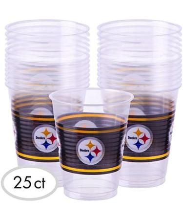 Pittsburgh Steelers 16 oz. Plastic Cups - Pack of 25 - Buy Online on GoSupps.com
