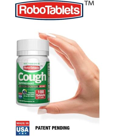 RoboTablets Cough Suppressant 100 Doses - 30mg Dextromethorphan Tablets - Buy Online on GoSupps.com