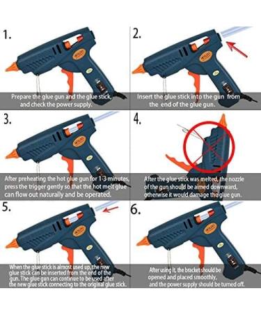 60/100W Full Size Hot Glue Gun Kit with Carry Bag & 28 Glue Sticks - Dual Power High Temp Melt Gun for DIY Projects & Home Repairs - Buy Online on GoSupps.com