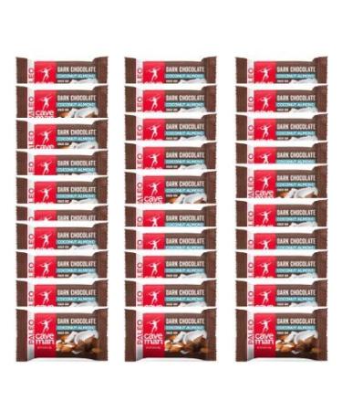 Caveman Foods Dark Chocolate Almond Coconut Mini Snack Bars - 30 Count - Buy Online on GoSupps.com