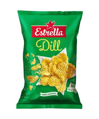 Estrella Dill Flavoured Crisps 130g | No Palm Oil | Pack Of 2 - Buy Online on GoSupps.com