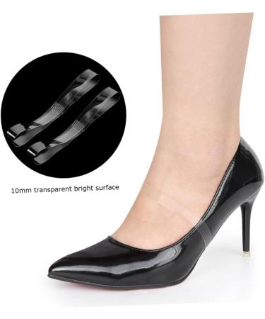 FOMIYES Invisible Transparent Shoelaces for Women - Detachable Elastic Straps for Heels Convenient Shoe Grip 2 Pairs TPU Adjustable Bands - Buy Online on GoSupps.com