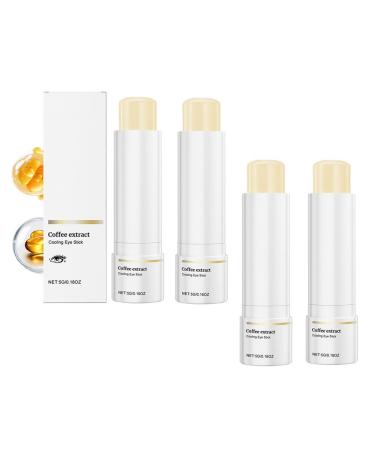 Cr me Contour Des Yeux Revitalisante en Stick R duit Les Poches et Les Cernes - Formule Hydratante la Cire D'abeille Blanche Texture L g re Non Grasse(4pcs)