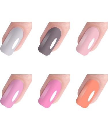 Vishine Gel Nail Polish Kit Set of 6 Color Pink Series UV LED Soak Off Gel 8ml Professional for Home Salon DIY Nail Art Gift Set - Buy Online on GoSupps.com