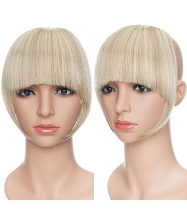 SEGO Clip-in Pony Hairpiece Extensions | Sandy & Bleach Blonde Fringe Bangs | Realistic One Piece Front Hair Extension - Buy Online on GoSupps.com