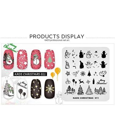 Christmas Cartoon Nail Art Stamping Plate | Snowman, Tree, Candle Pattern | DIY Manicure Print Tool - Buy Online on GoSupps.com