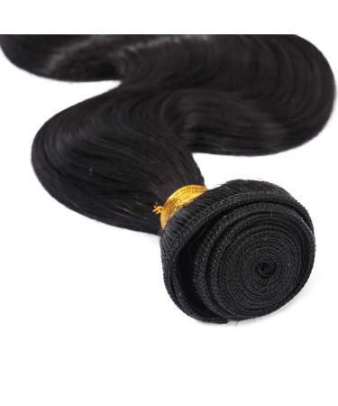 SEGO Brazilian Hair Extensions Body Wave Bundles - Natural Black 16 Inch Human Hair Weave - Buy Online on GoSupps.com