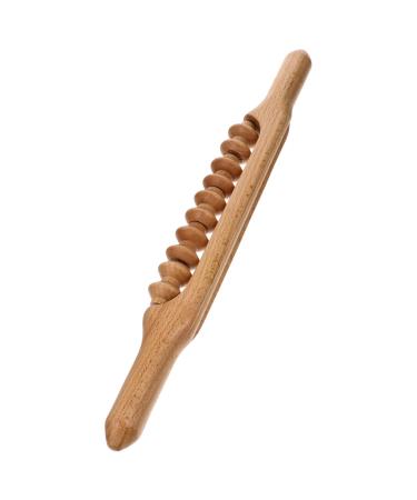 FOMIYES Gua Sha Massage Stick Massage Tool Muscle Massager Muscle Scraping Stick Wooden Massager Double-Row Beads Massage Stick Wood Massage Stick Double Row Beads Universal Beech