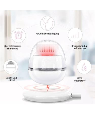 Latest Waterproof Electric Face Brush - 3 Brush Heads Fast Drying Storage UV-C Sanitizing Wireless Charging | All Skin Types - Buy Online on GoSupps.com