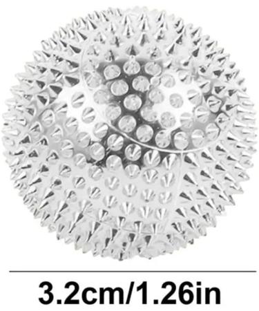 6 Hedgehog Ball Metal Massage Balls - Acupressure & Stress Relief | 32mm Magnetic Massage Balls - Buy Online on GoSupps.com