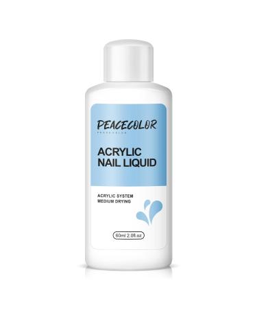 PEACECOLOR 60ML Acrylic Liquid Monomer Professional Acrylic Nail Liquid for Acrylic Nails Salon Quality for Nail Extension Nail Art System Non-Yellowing Home DIY Beauty Gifts for Women Girls color 162