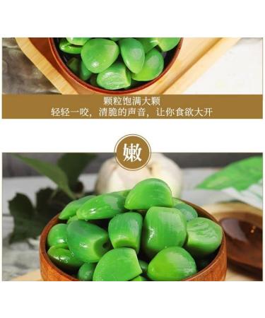Shandong authentic Laba garlic Instant green garlic 250G/bag Sweet and sour garlic Delicious pickle Appetizer Vinegar pickled garlic Instant nacks Fast food Chinese spicy snacks (2 bags) - Buy Online on GoSupps.com