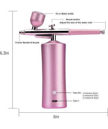xorea Airbrush Kit with Compressor 20-30PSI Airbrush with 0.3mm Nozzle for Painting Tattoo Nail Art Model Coloring Easy Install Pink - Buy Online on GoSupps.com