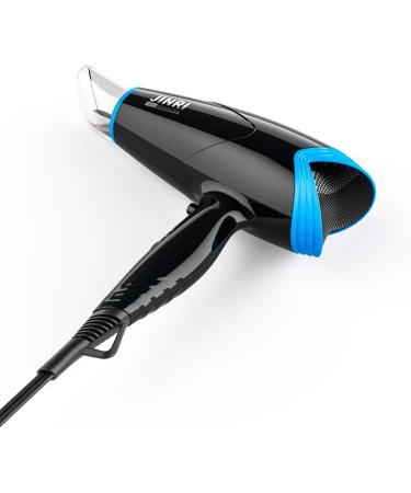 Professional Hair Dryer | 1875W Ceramic Ionic Blow Dryer with Cool Button | JINRI Soft Touch Body Black - Buy Online on GoSupps.com