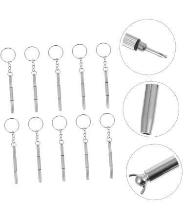 Doitool 10-Part Portable Screwdriver Set | Keychain Tool for Glasses Care & Repair - Perfect for Nose Pads & Tiny Screws - Buy Online on GoSupps.com