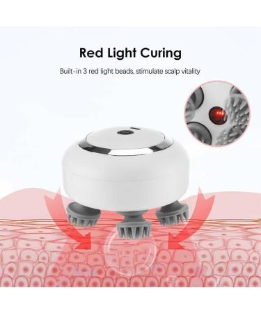 Juwaacoo Electric Scalp Massager | Portable Head Massager for Hair Growth | Handheld Massager with 4 Massage Heads Boost Hair Health - Buy Online on GoSupps.com