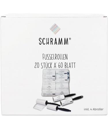 Buy Schramm 20-Piece Lint Rollers - 60 Sheet Roll - Includes 4 Plastic Brushes for Dust & Dirt Removal | Perfect for Home & Travel - Buy Online on GoSupps.com