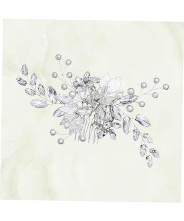 Housoutil Hair Accessories Wedding Flower Hair Comb Bride Headpieces for Wedding Crystal Headpiece Clip Wedding Hair Comb Insert Comb Tiara Elegant Headdress Hairpin Grace Women's - Buy Online on GoSupps.com