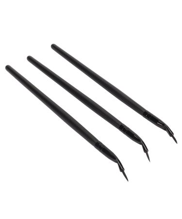 3pcs Bent Brush Ultra Fine Angled Gel Brushes Professional Makeup Tool Easy Application Nylon Brush Hair Wooden Handle