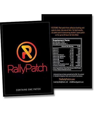 RallyPatch Pack of 10 - All Natural Relief for Post-Party Recovery - Buy Online on GoSupps.com