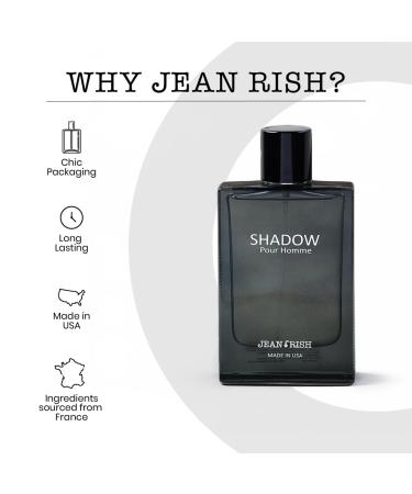 Jean Rish Shadow Pour Homme Eau De Toilette for Men (3.4 Fl Oz / 100ml) with Lemon Cedar & Bergamot Notes - Long Lasting and Luxury Fragrance - Buy Online on GoSupps.com