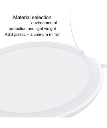 Junguluy 2X Portable Folding Mirror with LED Light 10X Magnifying Glass 12 Lamp Bead Mini Mirror Black - Buy Online on GoSupps.com