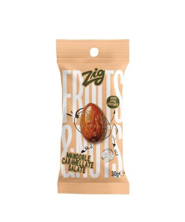 ZIG - Fruits & Nuts Snack - Salted Praline Roasted Almonds 300g | 10 packs of 30g