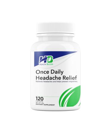 Once Daily Headache Relief | 120 Capsules | Health Bloom | Vitamins and Minerals Capsules