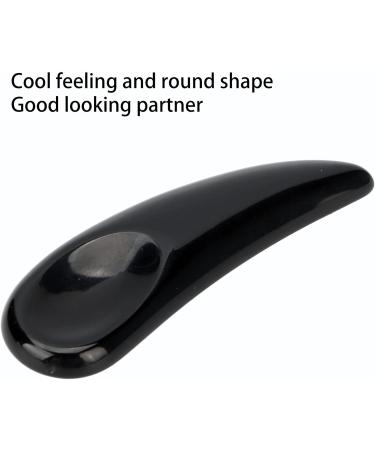Mini Makeup Mask Spatula Curved Cosmetic Spatula Scoop Mini Gua Sha Jadestone Curved Makeup Eye Cream Cosmetic Spatula (Black) - Buy Online on GoSupps.com