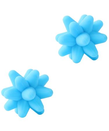 Ultechnovo 2st star fitness ball rolling ball massage hand the ball holds massage ball for the feet planet fitness massage ball roller Neck-shoulder massager foot pebbles yoga-ball child 8x8cmx2pcs bluex2st