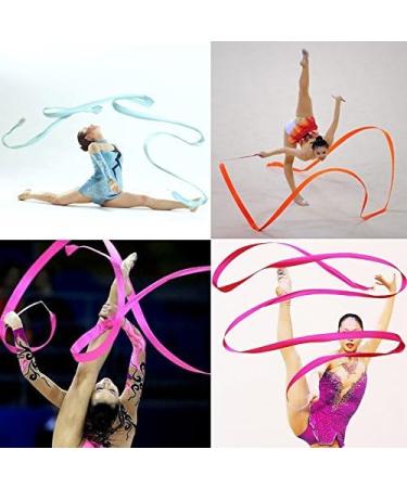 Floratek Dance Ribbon Streamer 10 Pack - 4.0 Meters | Rhythmic Gymnastic Silk Ribbons for Kids - Artistic Baton Twirling - Buy Online on GoSupps.com