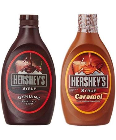 Hershe Chocolate and Caramel Syrup (623g)