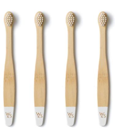 Buy Wild & Stone Bio Baby Bamboo Toothbrushes | 4 Soft Fiber Bristles | 100% Biodegradable | BPA-Free & Vegan | Eco-Friendly Baby Care - Buy Online on GoSupps.com
