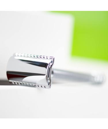 Mercury Razor Hobel 23004 | Classic Chrome Three-Part Razor | Closed Comb for Wet Shaving | Durable Zinc & Brass | Made in Germany - Buy Online on GoSupps.com
