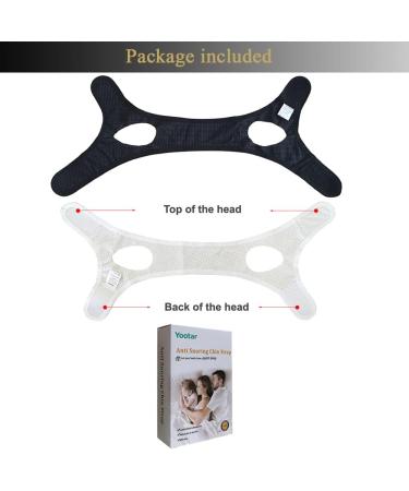 2 Pack Black & White Mesh CPAP Chin Strap Set | Adjustable Anti-Snoring Straps for Men and Women | Keep Mouth Closed While Sleeping | Comfortable and Effective (2 PCS) - Buy Online on GoSupps.com