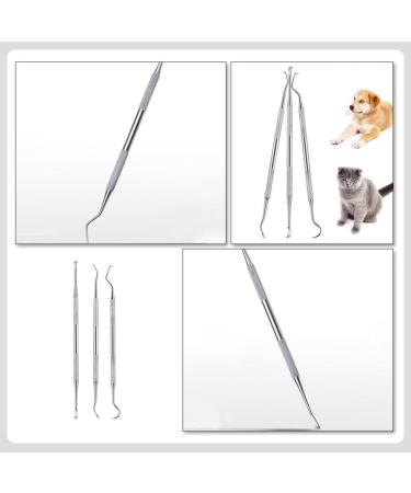 POPETPOP Stainless Spatula Dog Dental Tooth Scaler Scraper Dog Tartar Remover Stainless Double Headed Tartar Remover Scraper Pet Teeth Cleaning Tools for Dog Cat Silver Stainless Steel Cleaner - Buy Online on GoSupps.com
