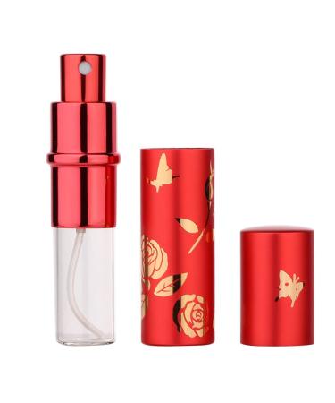 Verdant Touch Perfume Spray Bottle Portable Perfume Bottle Aluminum Atomizer 10ml Empty Cosmetic Spray Bottle (Red)