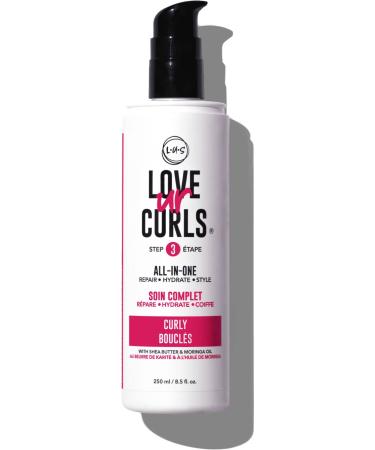 LUS Brands Love Ur Curls All-in-One Styler for Curly Hair, 8.5 oz - Repair, Hydrate, and Style in One Easy Step - Customized Hair Care For Natural Curly Textures - No Crunch, No Cast, Non-Sticky Hair Care With Shea Butter