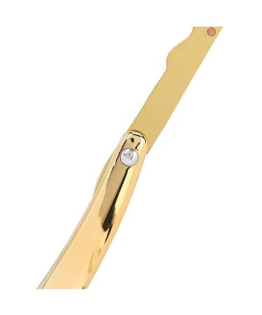 Premium Gold Stainless Steel Men's Hand Razor for Barbers & Home Use - No Blade Included - Buy Online on GoSupps.com